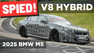 2025 BMW M5 'G90' prototype spotted at Nurburgring: Electrified (hybrid) power confirmed