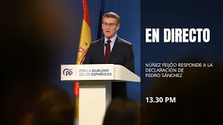 Alberto Núñez Feijóo responde a la declaración de Pedro Sánchez de continuar en el Gobierno