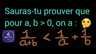 Sauras-tu démontrer cette inégalité en calcul dans R seconde  ?