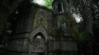 Exploring Creepy Crypt Under Gothic Mausoleum
