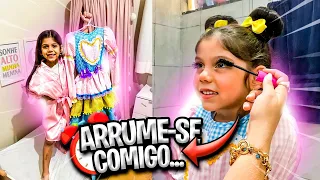 Arrume - se comigo para a minha PRIMEIRA festa junina NA ESCOLA !