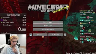 xQc does more MINECRAFT SPEEDRUNS