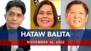 UNTV: Hataw Balita Pilipinas | November 16, 2022