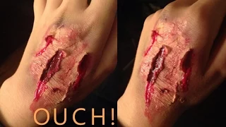 DIY wound without liquid latex! *EASY-Perfect for Halloween Last Minute!*