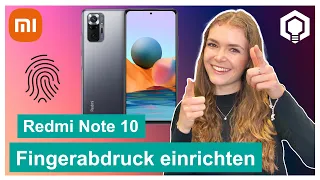 Xiaomi Redmi Note 10 - Fingerabdruck einrichten • 📱 • 👆🏼 • 🔐 •