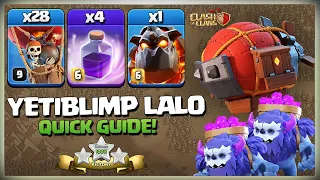 Quick Guide! Th13 Yeti Blimp LaLo or TH13 QC LALO | Th13 LAVALOON | Best Th13 Attack Strategy Coc