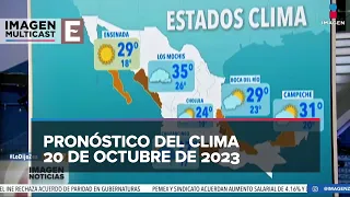 Clima para hoy 20 de octubre de 2023