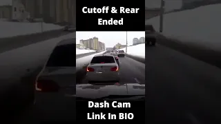 Car cuts off another car and then get rear ended 😂 #shorts #dashcam