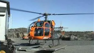 Eurocopter Lama startup and takeoff