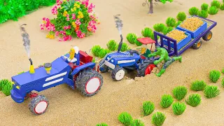 Top Mini Tractor Stuck In Mud | mini tractor trolley paddy loading | science project |@NiceCreator2