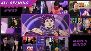 JoJo Bizarre Adventure ALL OPENING 1-9.99 || REACTION MASHUP