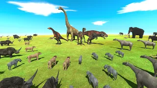 Dinosaurs Hunt Prehistoric Animals and Mammoth