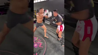 Ajarn Wat Muay Thai - Fast Sweep to Counter the Long Knee with Panicos Yusuf