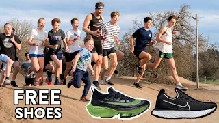 INSANE Foot Race on BMX Track, Winner gets ANY Pair of Shoes