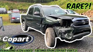 RARE TACOMA from Copart?! Epic wrecked 2nd Gen Tacoma rebuild part 1