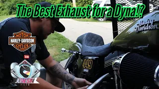 2016 Harley Davidson Dyna Street Bob | Two Bros Racing Exhaust Install (Turnout 2 in 1)