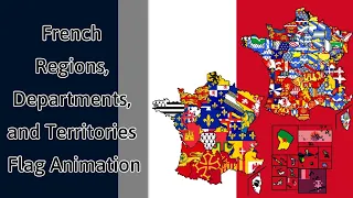 French Regions, Departments, and Territories Flag Animation