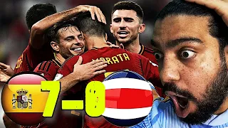 SPAIN vs COSTA RICA (7-0) LIVE FAN REACTION!! STATEMENT WIN BY SPAIN IN THEIR OPENING GAME!!