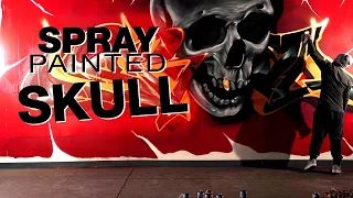 Spray Painting Skulls - Freehand Spray paint, no tricks!