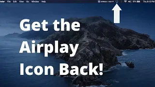 Get AirPlay Icon Back on MacBook Menu Bar macOS Catalina - Quick Fix!