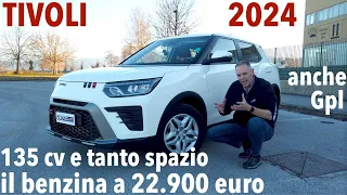 KG Mobility TIVOLI 2024: spazio e sprint col turbo benzina 135 cv a 22.900 euro (23.900 per il gpl)