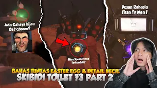 BAHAS SEMUA EASTER EGG, DETAIL KECIL & PESAN RAHASIA TITAN TV MAN PADA EPS 73 PART 2 SKIBIDI TOILET!