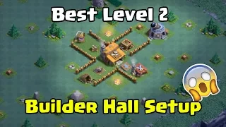 Clash of Clans BEST level 2 Builder hall Setup! Best TH2 CoC Defense Layout