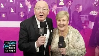 James Corden's Parents Head to the GRAMMYs