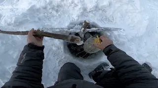 (33) Проверка снастей на налима. Рыбалка на Енисее.