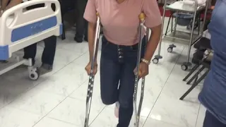 Use of crutches "On a Level Ground"