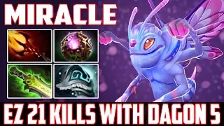 Miracle Puck | Farm heroes with Dagon 5 | EZ Mid | Ranked Match Dota 2 Gameplay