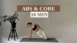 10 MIN CORE & ABS HOME WORKOUT| no equipment | no talk | no repeat | RITA MARK