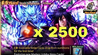 NxB NV: Summon 2500 Shinobite At Madara Uchiha New 4rd Kit 6.5 Anniversary ||| NarutoXBoruto #nxb