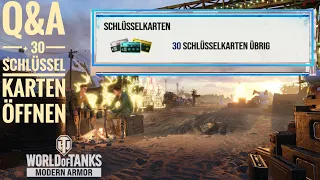 World of Tanks Console Deutsch | Frohe Weihnachten! | Q&A | 30 Schlüsselkarten öffnen