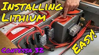 Safe and Simple Lithium Battery Install + Rewiring a 1970's Plastic-Classic Yacht (Contessa 32).