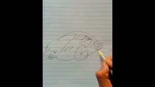 drawing Lamborghini car | Lamborghini Aventador drawing | Lamborghini pancil shedding drawing #short