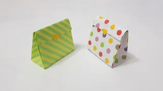 Cách gấp túi quà bằng giấy -làm túi quà giấy - gấp xếp giấy - how to make gift box