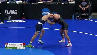 184 lbs : Aaron Brooks vs Kaleb Romero ( QuaterFinal ) | NCAA Wrestling Championshis 2022