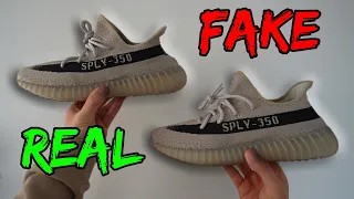 REAL VS FAKE!  ADIDAS YEEZY BOOST 350 V2 SLATE SNEAKER COMPARISON!