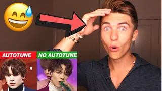 Vocal Coach Reacts to KPOP Idols AUTOTUNE VS NO AUTOTUNE (MV vs LIVE!)