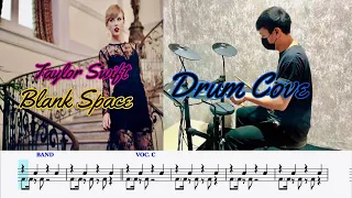 Taylor Swift - Blank Space [Drum Cover & Drum Sheet]  Beginner Drum Beats By  T.Ball Jednipat