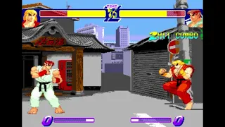 Street Fighter Zero SGDK Port WIP#4 (Mega Drive / Sega Genesis)