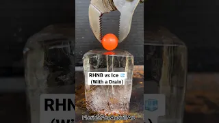 RHNB vs Ice 🧊 (With a Drain) #satisfying #experiment #RHNB #asmr #science