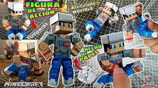 Como hacer tu propia figura (skin) de Minecraft movible hecho de papel Papercraft Manualidades