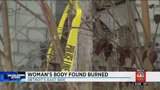 Woman's body found burned on Detroit's east side