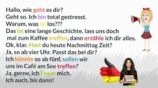 Deutsch lernen mit Dialogen - Deutschkurs  Online Kostenlos A1-A2-B1 Deutsch lernen durch Hören 1