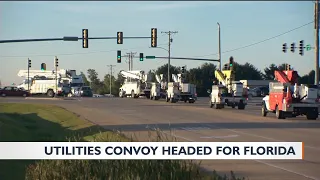 Convoy of Wisconsin utility workers leaves to help Florida recover from Hurricane Ian