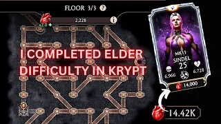 I Finished Elder Difficulty In Krypt Mk Mobile + Spending Krypt Coins For Sindel || Mk Mobile ||