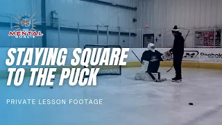 STAY SQUARE TO THE PUCK | How To Hockey Goalie Drill