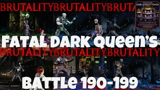 All Circle of Shadow Team’s | Fatal Dark Queen’s Tower Hard Battle 190-199 Fight + Reward MK Mobile